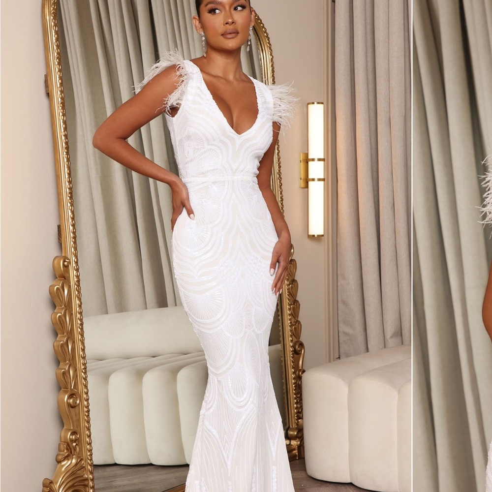 Elegant White Evening Gown